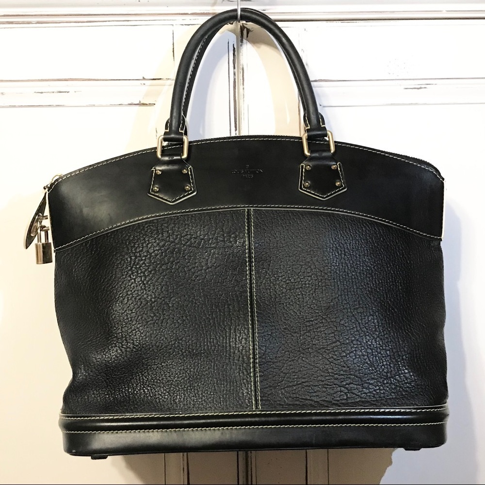 Louis Vuitton Suhali Noir Lockit PM Bag
